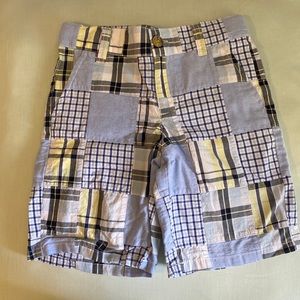 Janie and Jack Blue Plaid Shorts